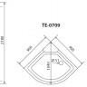 Timo eco TE-0709 Р душевая кабина (90*90*215), шт
