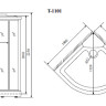 Timo Standart T-1101 P душевая кабина (100*100*220), шт