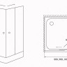 Timo душевой угол TL-8002 Romb Glass (80*80*200), шт