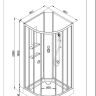 Душевая кабина Deto BМ1590 N LED BLACK