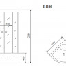 Timo Standart T-6600 Silver  душевая кабина (100*100*220), шт