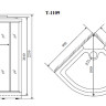 Timo Standart T-6609 Silver душевая кабина (90*90*220)