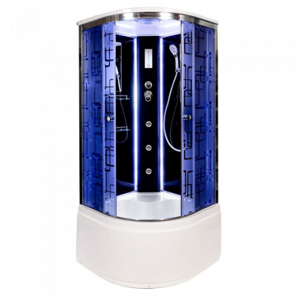 Душевая кабина Deto BМ4590 LED с гм. BLACK