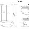 Timo Standart T-6620 Black R душевая кабина (120*85*220), шт